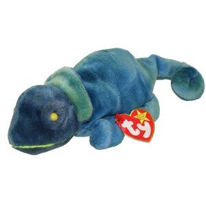 TY Beanie Baby, Rainbow the Chameleon, 9"